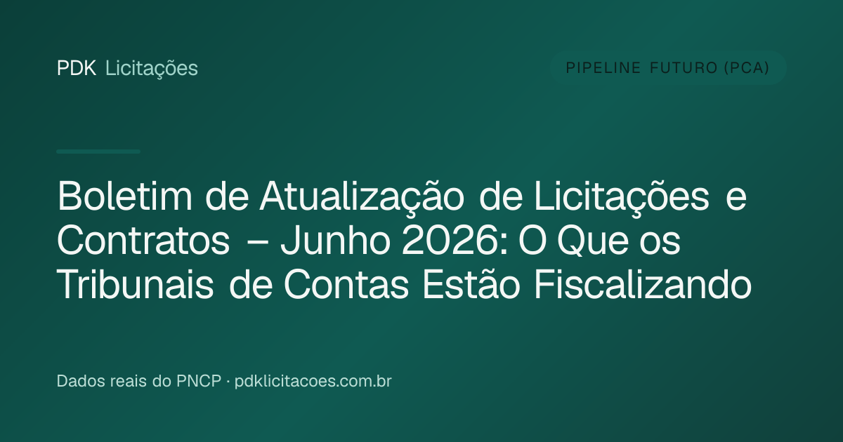 Boletim de Atualização de Licitações e Contratos – Junho 2026: O Que os Tribunais de Contas Estão Fiscalizando