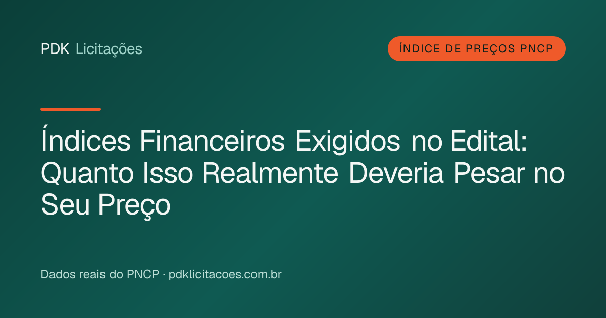 Índices Financeiros Exigidos no Edital: Quanto Isso Realmente Deveria Pesar no Seu Preço